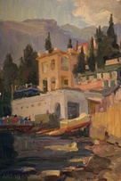 Гурзуф с берега - картина А.П.Фирсова