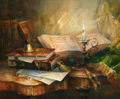 Натюрморт с колокольчиком - картина В.Ю.Екимова