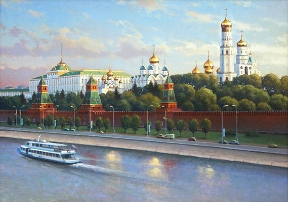 Кремлевская набережная - картина художника М.В.Ланчака