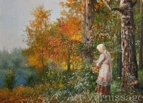 По грибы картина В.Ю.Жданова