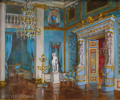 Останкино, Голубой зал - картина В.А.Лаповка