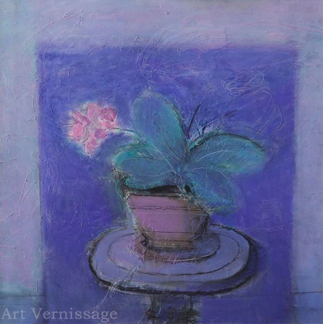 Одинокий цветок - картина Л.А.Малафеевского