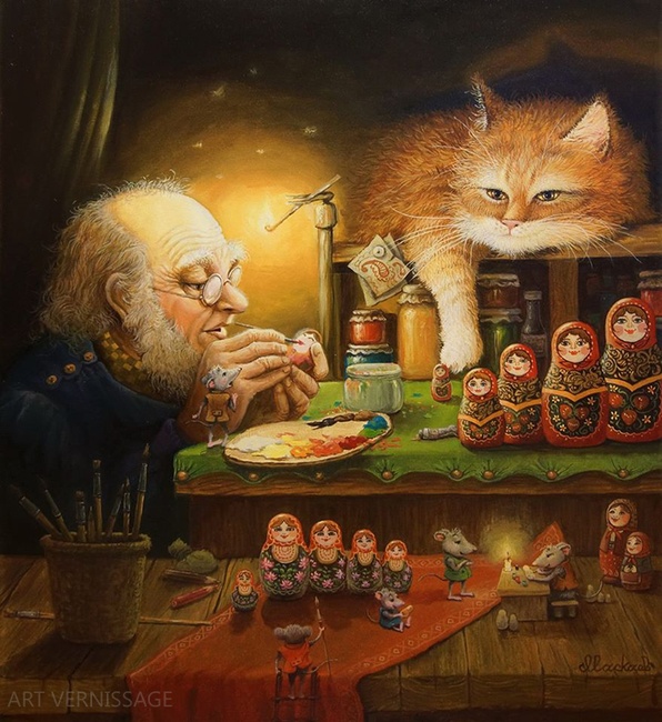 Матрёшечкая - картина художника А.В.Маскаева