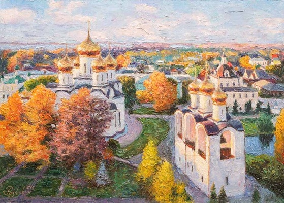 Золотая осень в Переславле-Залесском - картина И.В.Разживина