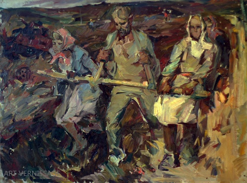 Пашня - картина Ю.П.Лежникова
