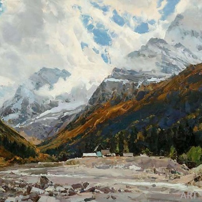 Горный пейзаж, горы, картины художников с видами гор