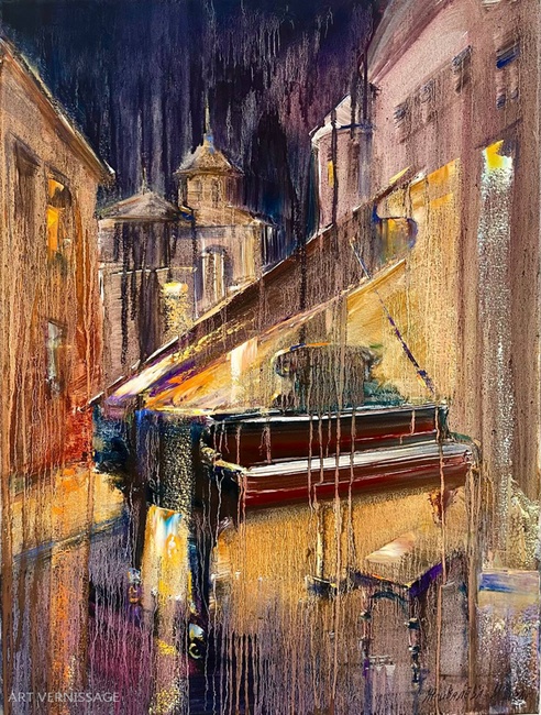 Сбежавший рояль - картина М.Н.Жгивалевой