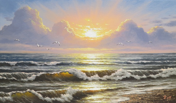 Прибрежные волны - картина М.А.Ильина