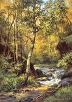 Лесной ручей вариант 2 репродукция картины М.А.Сатарова