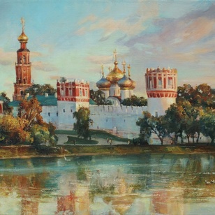 Вид на Новодевичий монастырь - картина В.Ю.Екимова