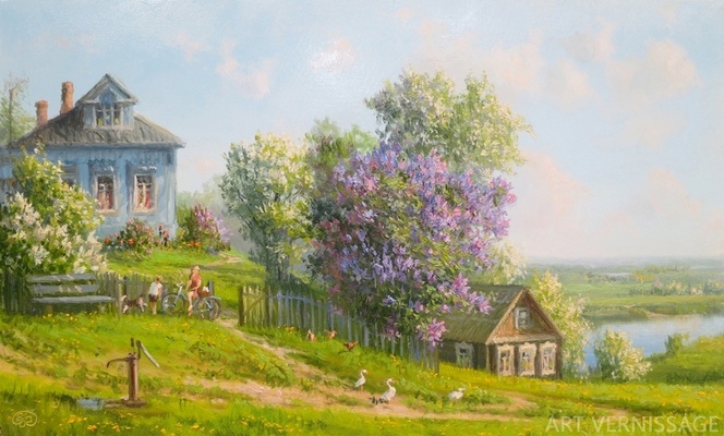 Цветет сирень - картина В.Ю.Жданова
