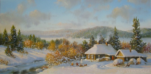Свежий снег - картина В.Ю.Жданова