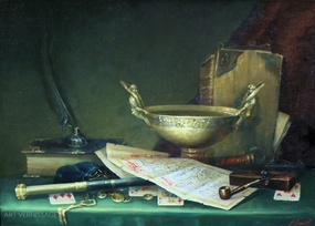 Натюрморт с тростью - картина В.Ю.Екимова