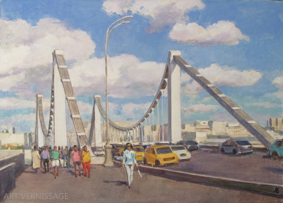 Крымский мост, июль - картина В.А.Лаповка