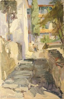 Южная улочка - картина А.П.Фирсова