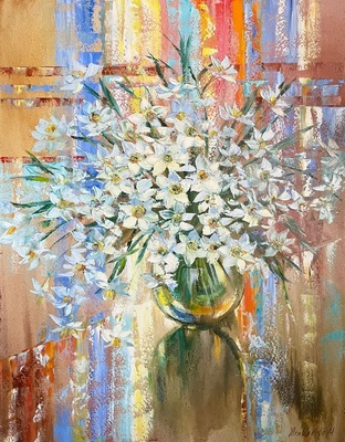 Нарциссы - картина М.Н.Жгивалевой