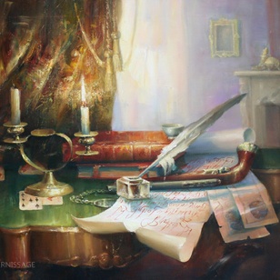 За игорным столом картина В.Ю.Екимова