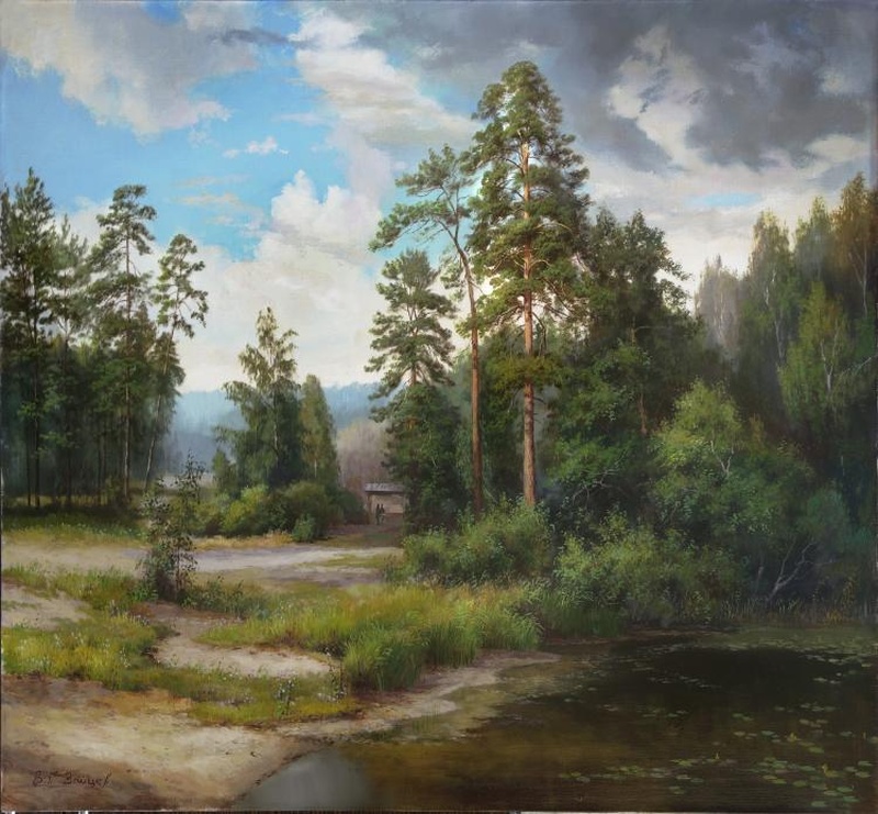 Пейзаж после грозы- художник В.Г.Зайцев