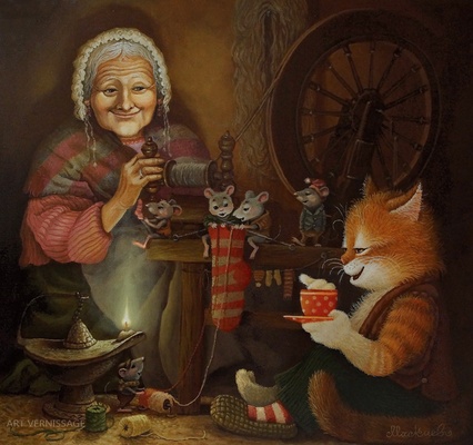Скоро зима - картина А.В.Маскаева, сказочный сюжет