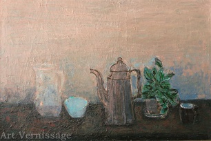 Старый кофейник - картина Л.А.Малафеевского