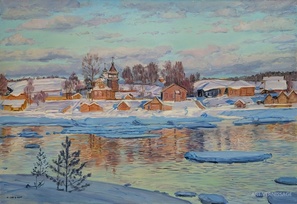 Ковда, пришла весна - картина А.Б.Ефремова