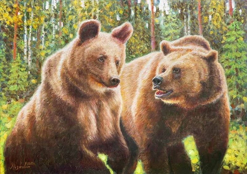 Взгляд и интерес - картина И.В.Разживина