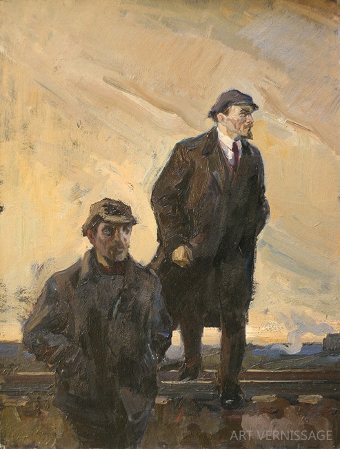 Ленин и рабочий - картина А.П.Фирсова