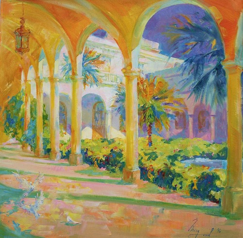 Ливадия, итальянский дворик - картина И.П.Миргорода
