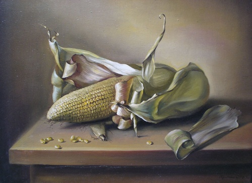 Кукуруза, картина С.Ф.Годустовой