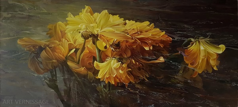 Свет хризантем - картина В.В.Скрынникова