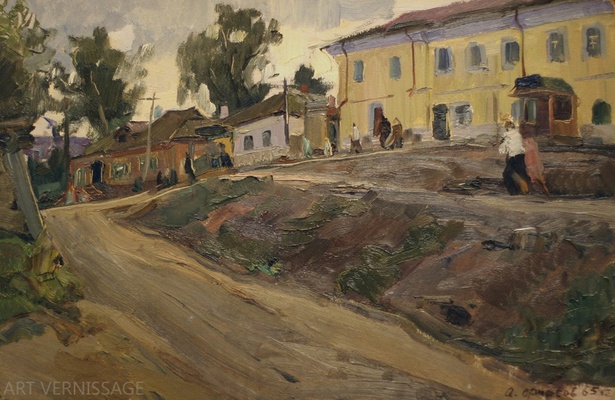 Сельская улица - картина А.П.Фирсова