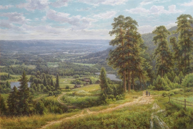Лесные дали - картина В.Г.Зайцева
