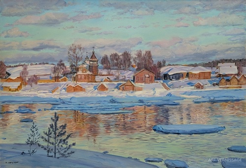 Ковда, пришла весна - картина А.Б.Ефремова