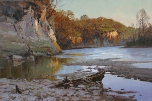 Весна, река Зеленчук - картина А.И.Бабича