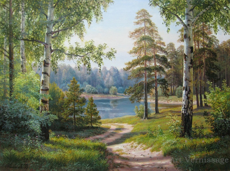 В солнечный день - картина В.В.Потапова