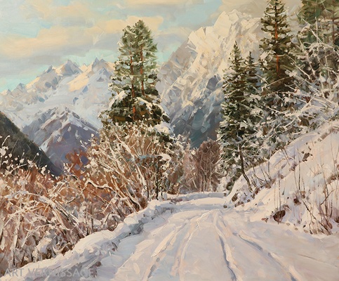 Первый снег - картина А.И.Бабича