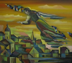 Муза над городом - картина Т.И.Белотеловой