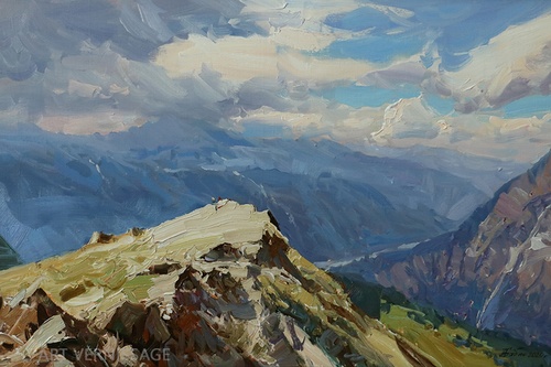 Высоко в горах - картина А.И.Бабича