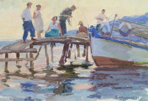 Вечер на причале - картина А.П.Фирсова