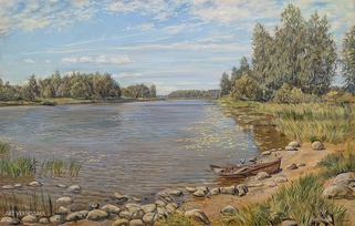 Которосль, солнечный денек - картина А.Б.Ефремова