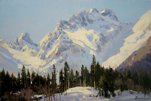 Зима, гора Сулахат - картина А.И.Бабича