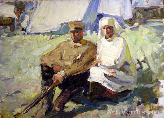 Военный роман, эскиз художника Ю.П.Лежникова