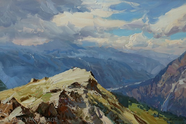 Высоко в горах - картина А.И.Бабича
