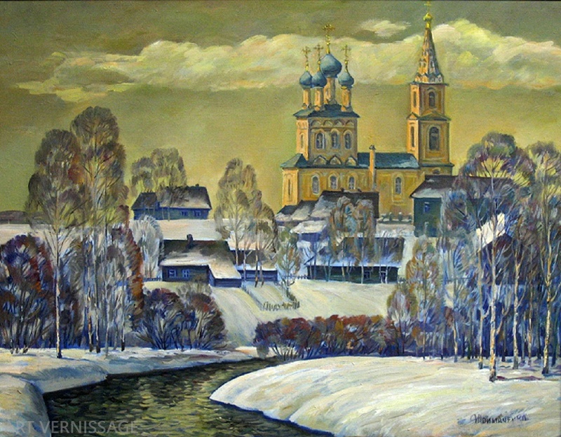 По дороге в Сергиев Посад - картина И.В.Примаченко