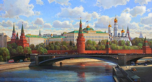 Майское утро. Панорама Кремля картина М.В.Ланчака
