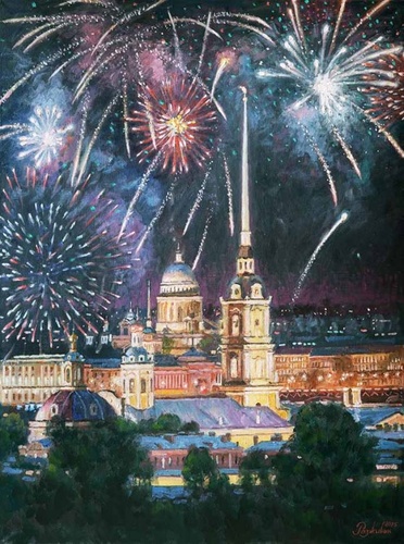 С праздником Великой Победы - картина И.В.Разживина