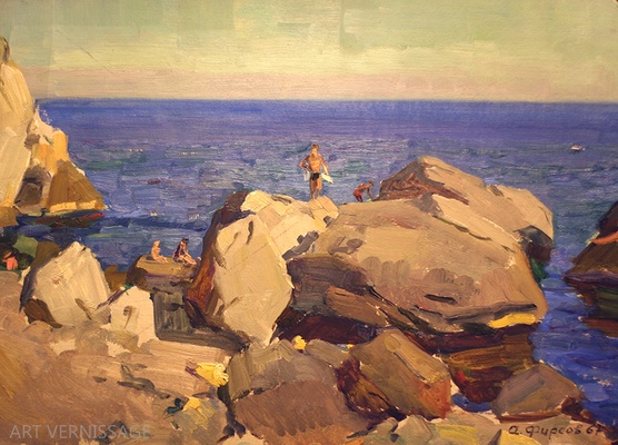 Камни у берега - картина А.П.Фирсова