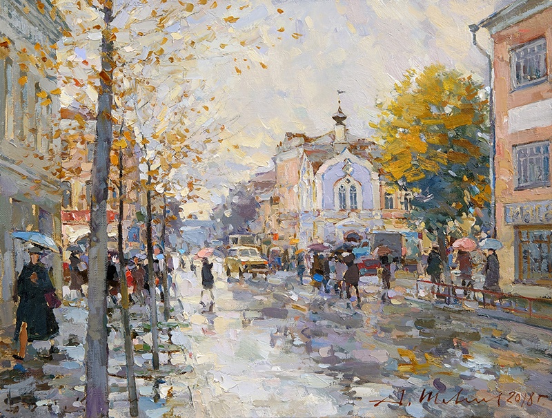 Дождь на Стоялой - картина А.В.Шевелева