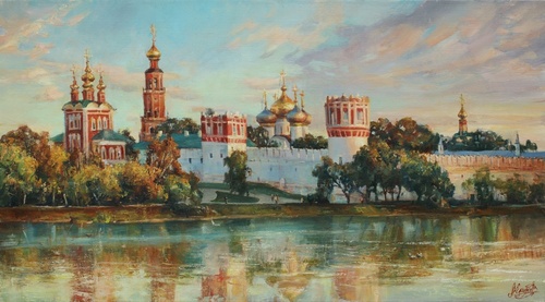 Вид на Новодевичий монастырь - картина В.Ю.Екимова