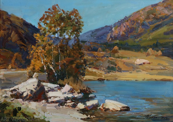 На горном озере - картина А.И.Бабича